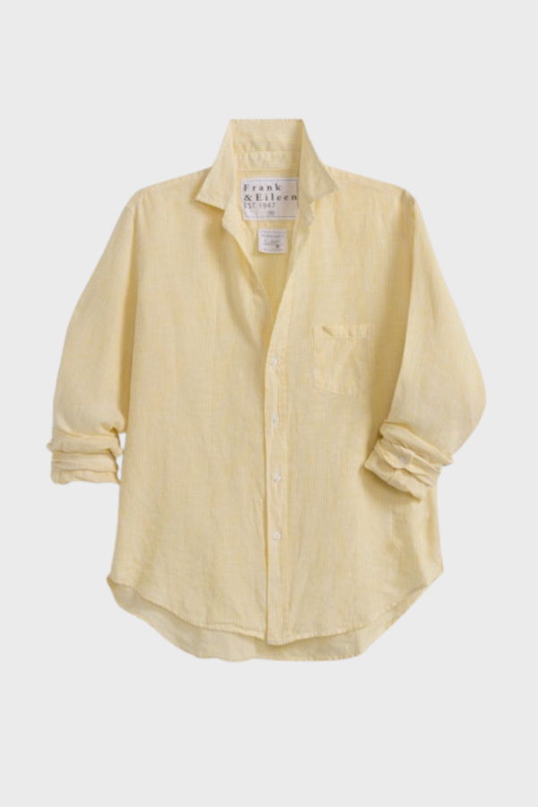 Frank & Eileen Eileen Relaxed Button-Up Shirt - Yellow Stripe