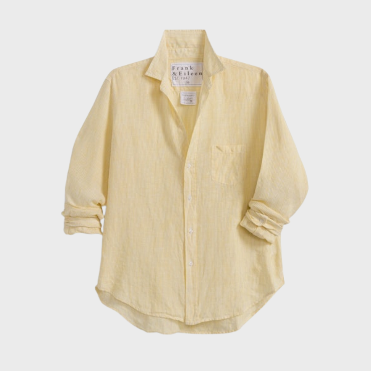 Frank & Eileen Eileen Relaxed Button-Up Shirt - Yellow Stripe - Image 1 of 1