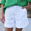 Frank & Eileen Waterford Walking Shorts - White Performance Linen - Thumbnail 1