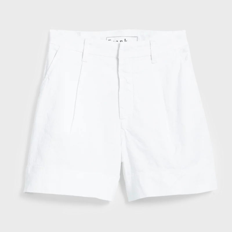 Frank & Eileen Waterford Walking Shorts - White Performance Linen