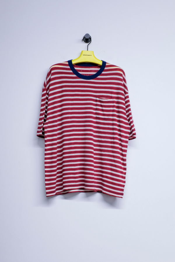 Visvim Red Fine Wool Border S/S Tee