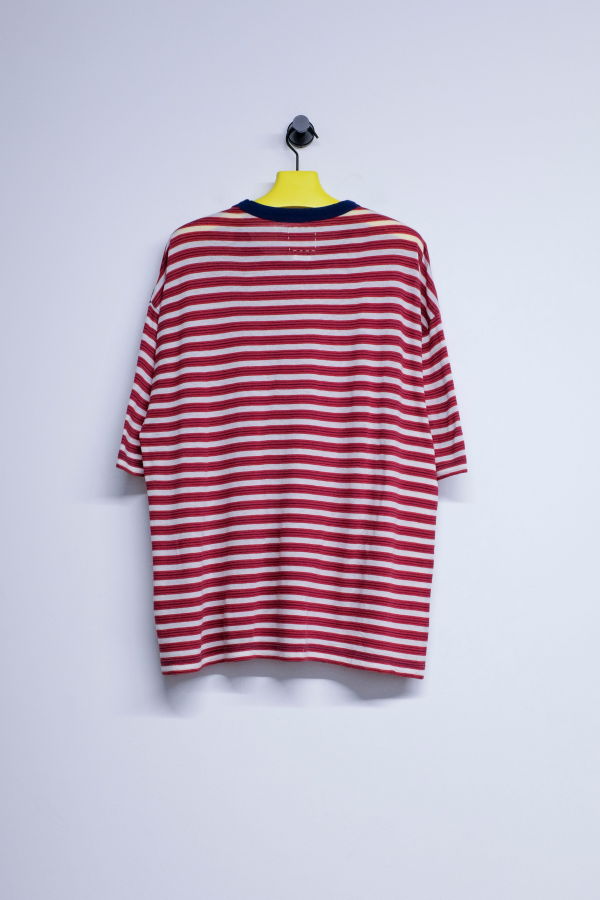Visvim Red Fine Wool Border S/S Tee
