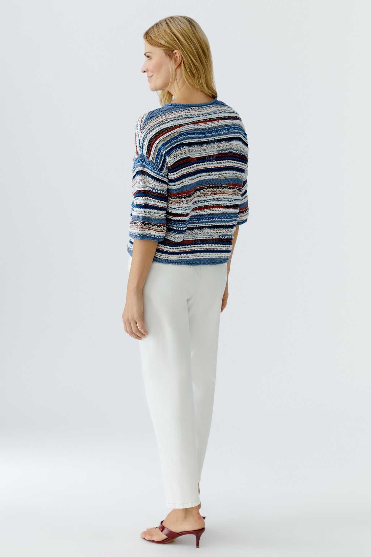 OUI FASHION Striped 3D Knit Sweater - Image 6 of 8