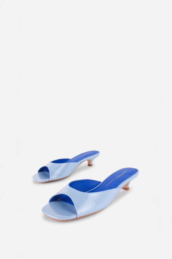 INTENTIONALLY __________. Cee Kitten Heel Mule - Light Blue