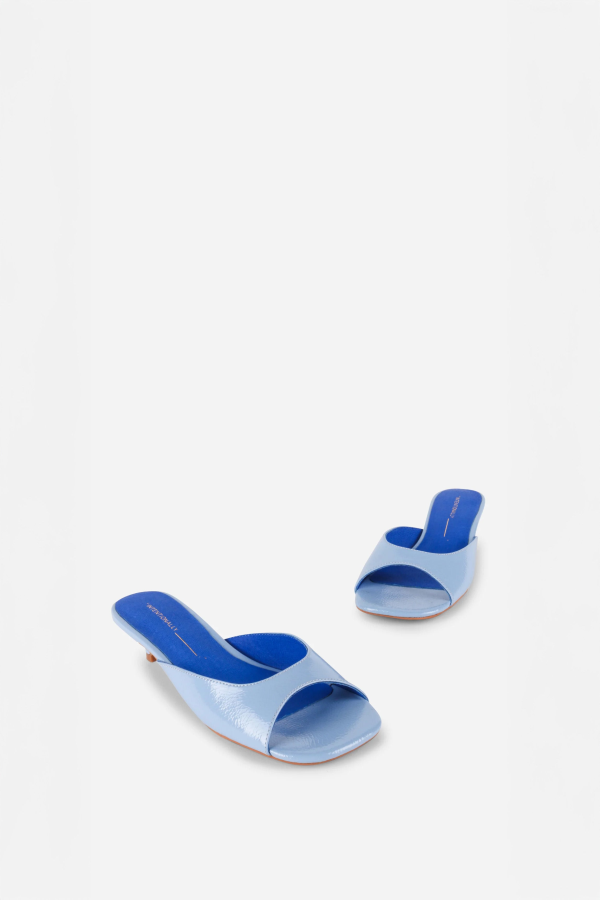 INTENTIONALLY __________. Cee Kitten Heel Mule - Light Blue