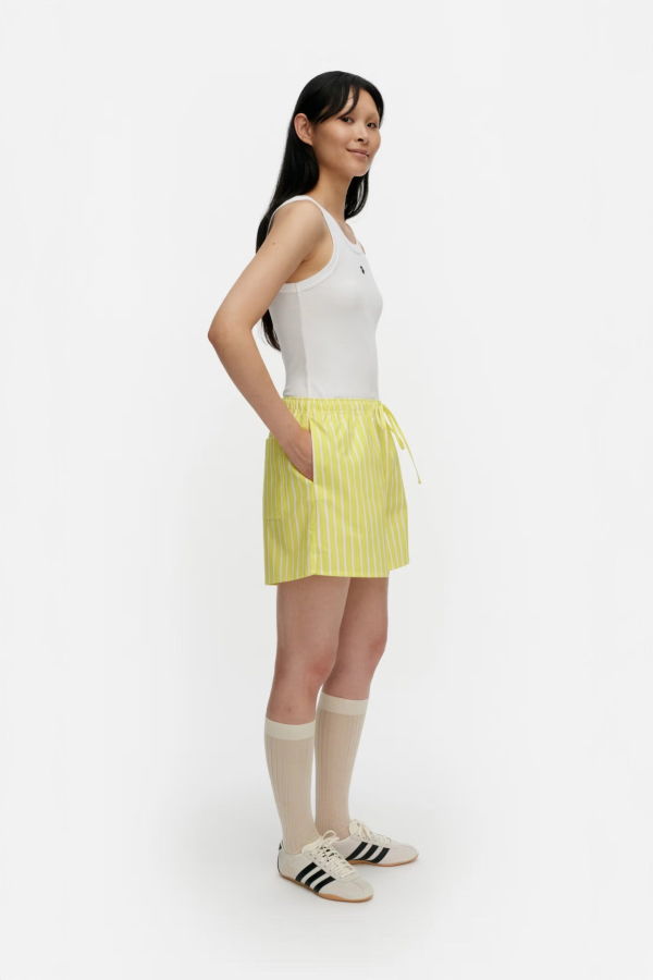 Marimekko Kioski Shorts - Yellow Stripe