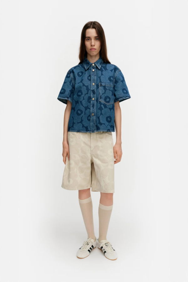 Marimekko Kuvata Denim Shirt - Indigo