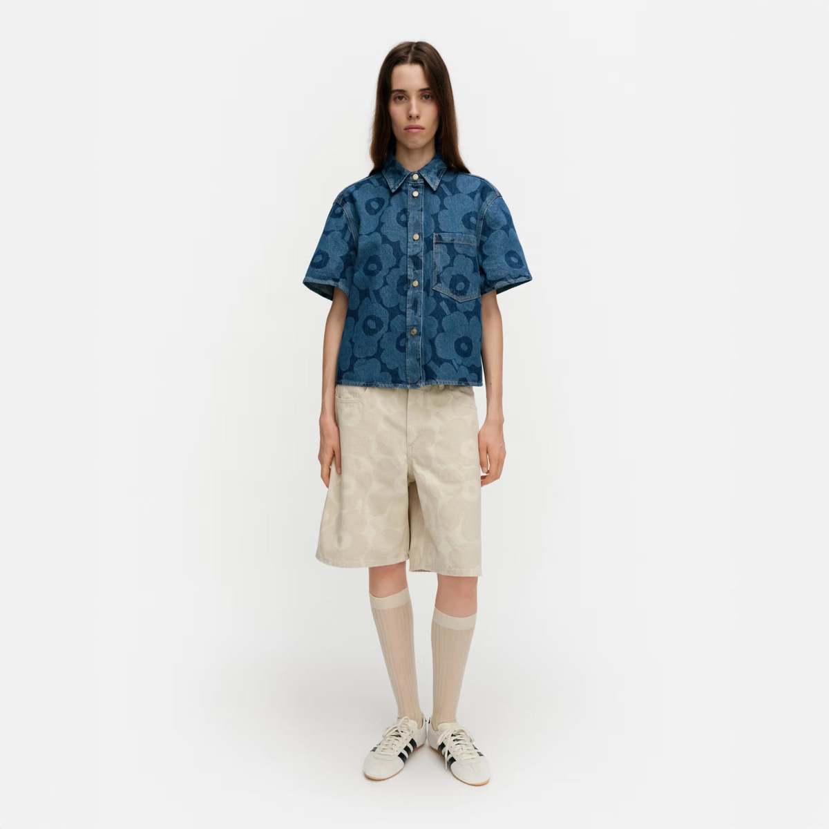 Marimekko Kuvata Denim Shirt - Indigo - Image 1 of 5