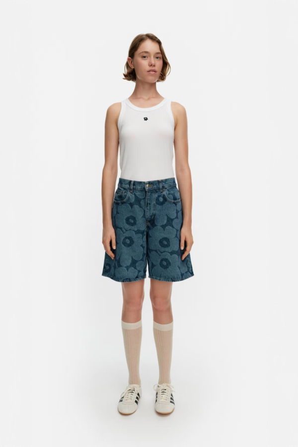 Marimekko Marssi Denim Shorts - Indigo