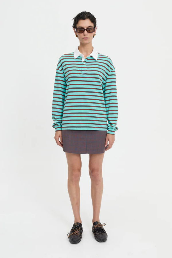 BLANCA Ellie Polo Top - Turquoise