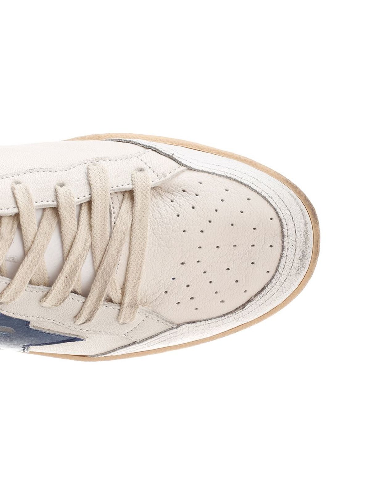 Golden Goose Ballstar Sneakers - White/Bluette - Image 4 of 4