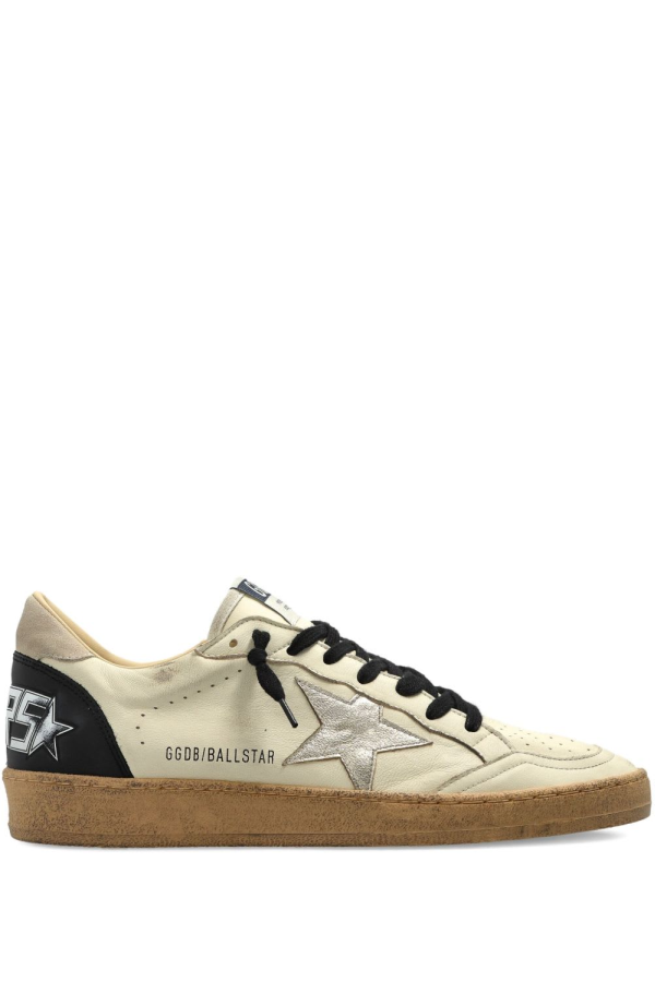Golden Goose Ball Star Leather Sneakers - White