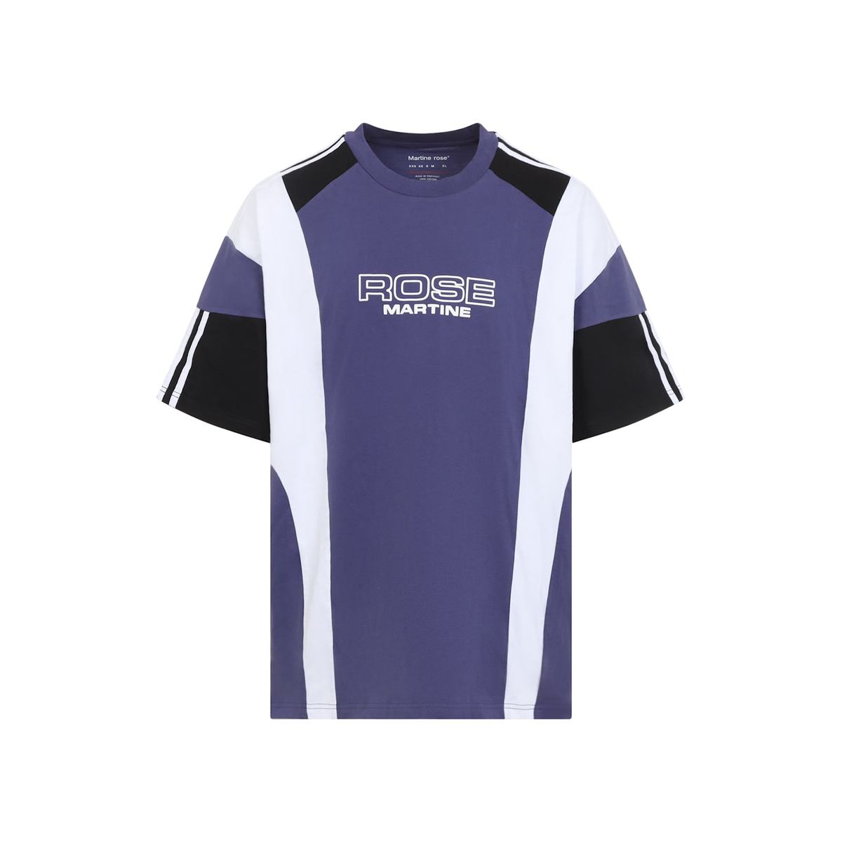 Martine Rose Oversized Panelled T-Shirt - Purple Indigo - Image 2 of 5