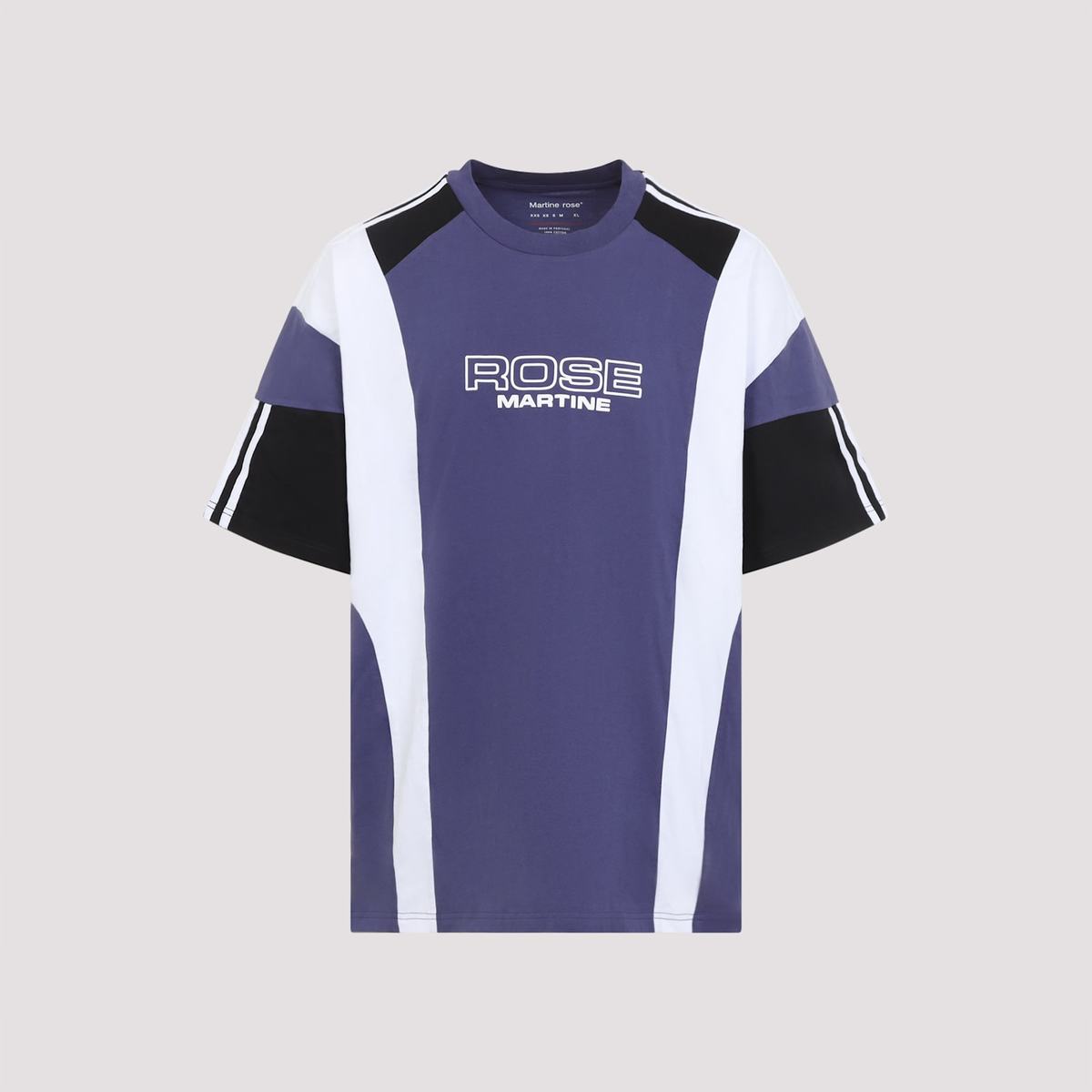 Martine Rose Oversized Panelled T-Shirt - Purple Indigo - Image 3 of 5