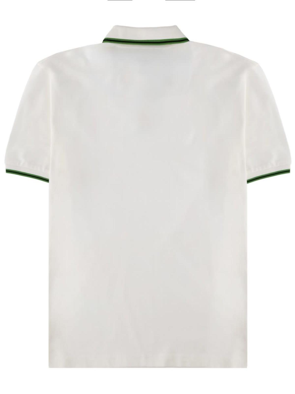 PAUL SMITH PS by Paul Smith Cotton Polo Shirt - White - Image 2 of 2