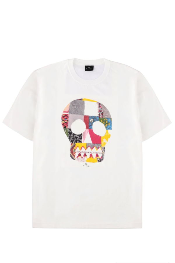 PAUL SMITH PS by Paul Smith Fabric Skull T-Shirt - White