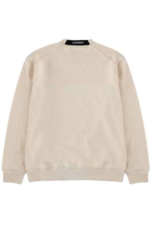 C.P. Company Sweatshirt With Logo Patch - Ivory