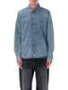 Ami Alexandre Mattiussi Ami De Coeur Denim Shirt - Med Blue - Thumbnail 1