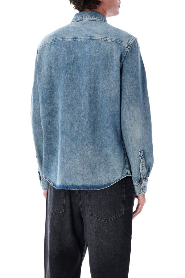 Ami Alexandre Mattiussi Ami De Coeur Denim Shirt - Med Blue