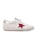 Golden Goose Super-Star Leather Sneakers - White Red Platinum - Thumbnail 1