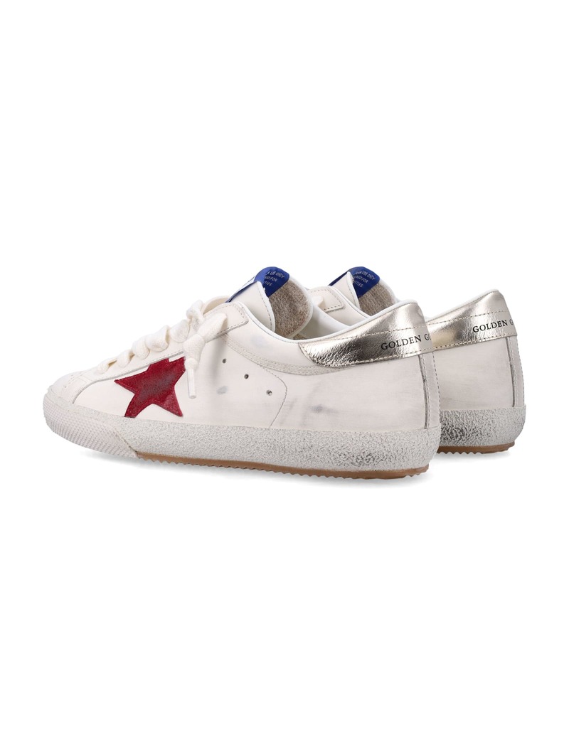 Golden Goose Super-Star Leather Sneakers - White Red Platinum