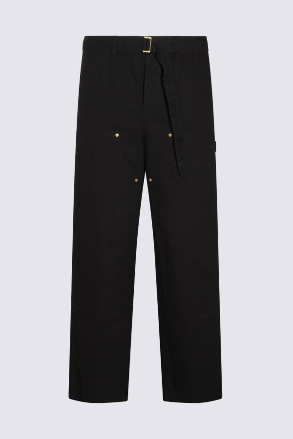 sacai Black Cotton Pants - Black