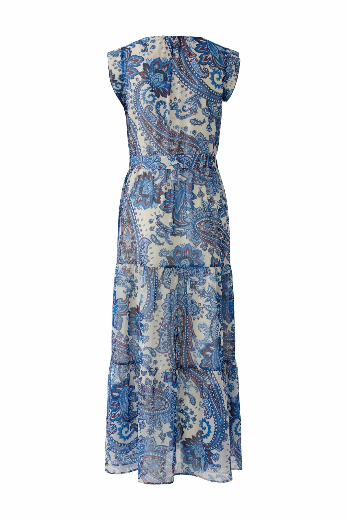 OUI FASHION Robe Paisley Dress - Offwhite Blue - Image 9 of 9