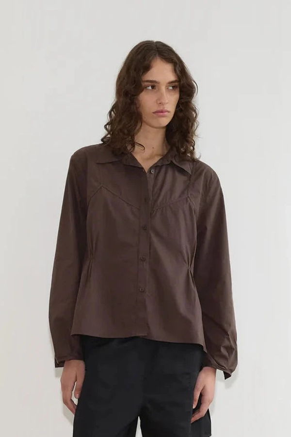 Deiji Studios Cami Overshirt Shirt - Sepia