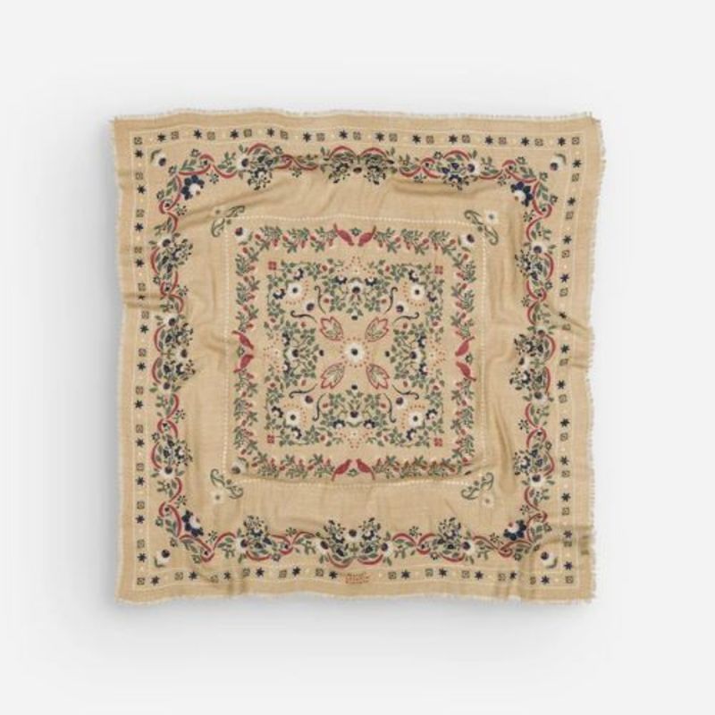 Maison Lecomte Flament Wool/Silk Scarf 100x100cm