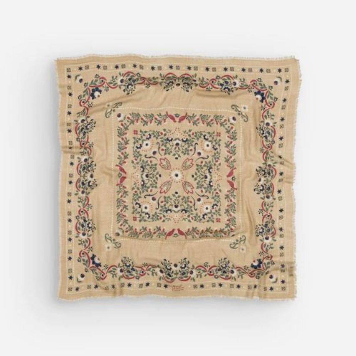 Maison Lecomte Flament Wool/Silk Scarf 100x100cm - Image 3 of 8