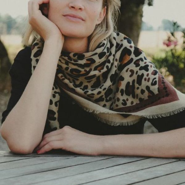 Maison Lecomte Flament Wool/Silk Scarf 100x100cm