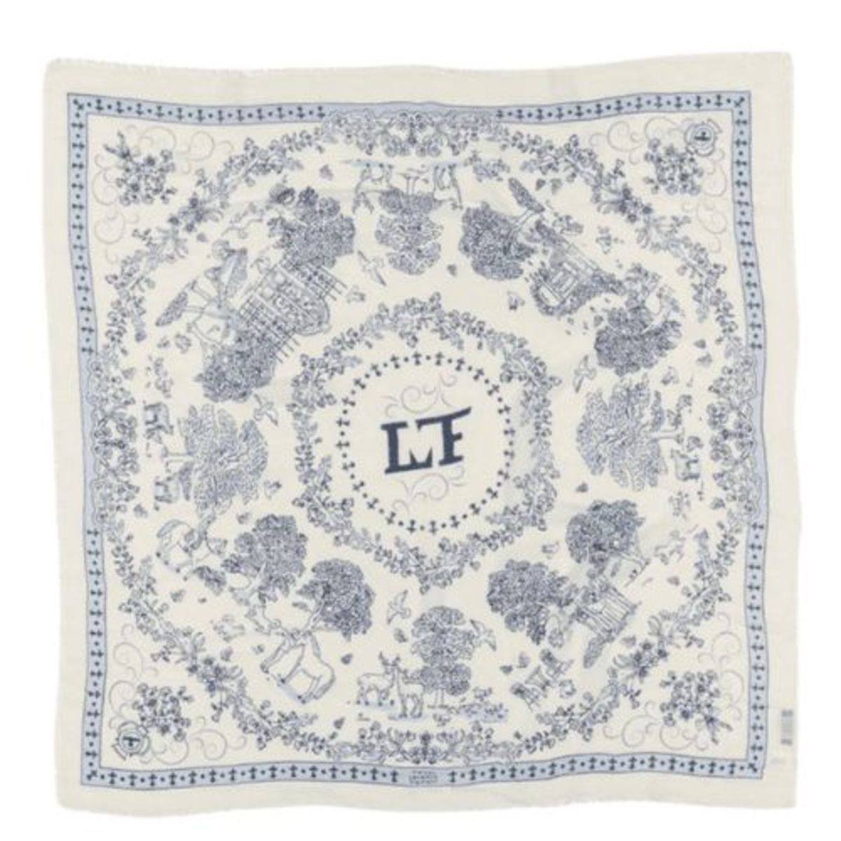 Maison Lecomte Flament Wool/Silk Scarf 100x100cm - Image 7 of 8