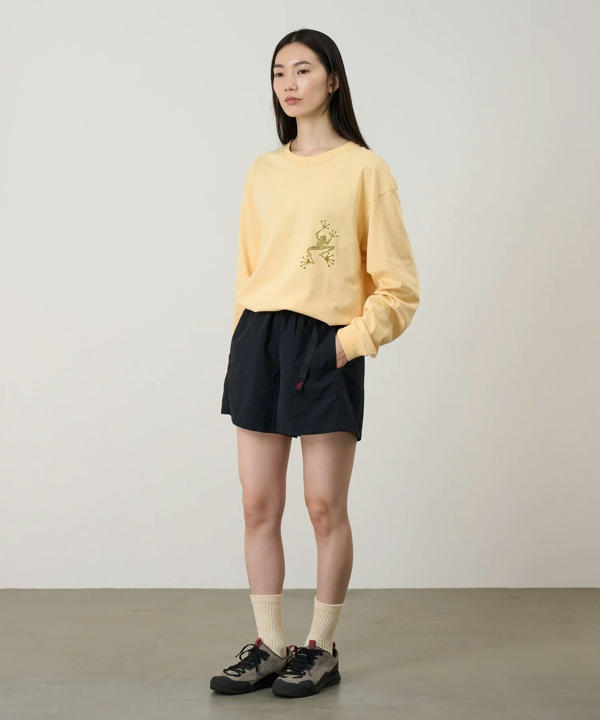Gramicci Sticky Hands L/S Tee - Mango - Image 6 of 6