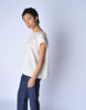 Chimala Champagne Crew Ribbon Blouse - White/Cream - Thumbnail 3