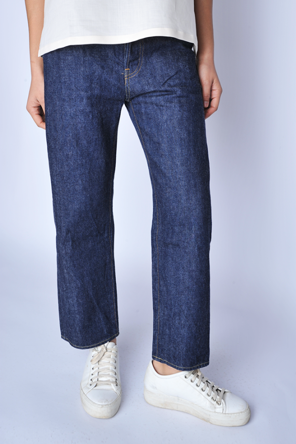 Chimala Rinse Wide Tapered Cut Jeans - Dark Rinse