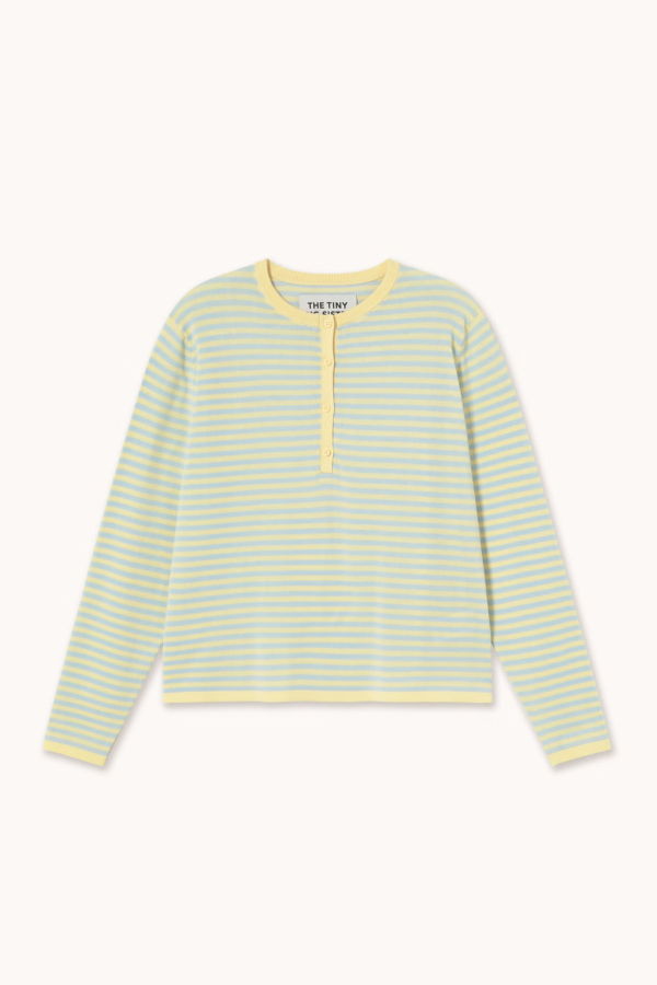 TINY BIG SISTER Striped Henley Top