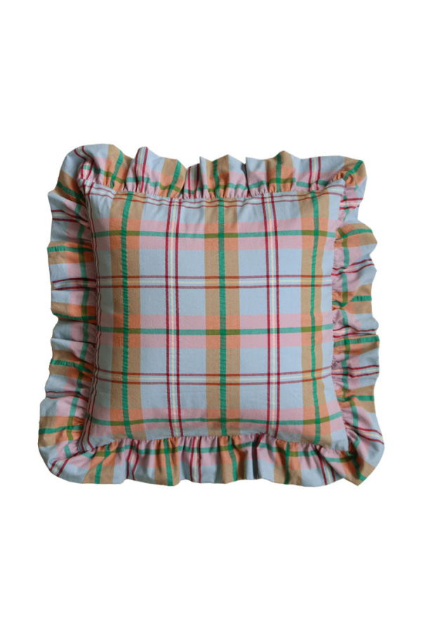 Mosey Me Confetti Plaid Cushion