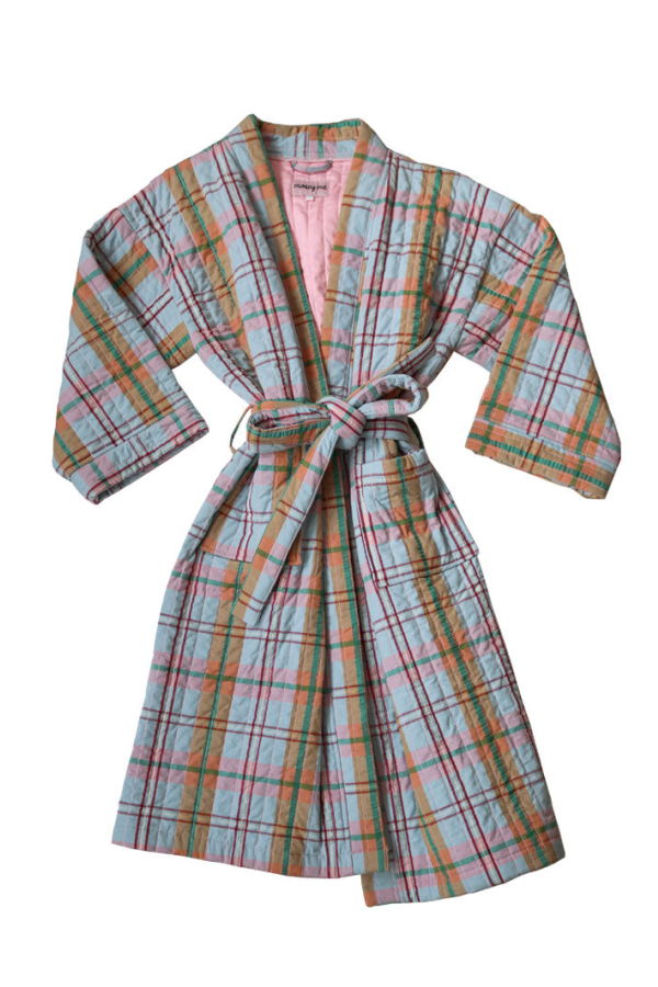 Mosey Me Confetti Plaid Quilted Robe