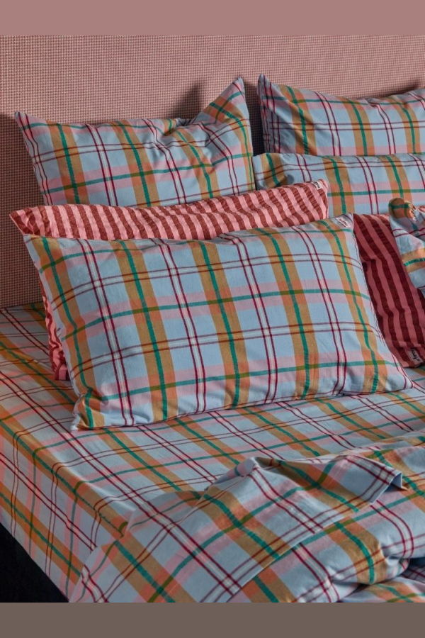 Mosey Me Confetti Plaid Standard Pillowcase Set