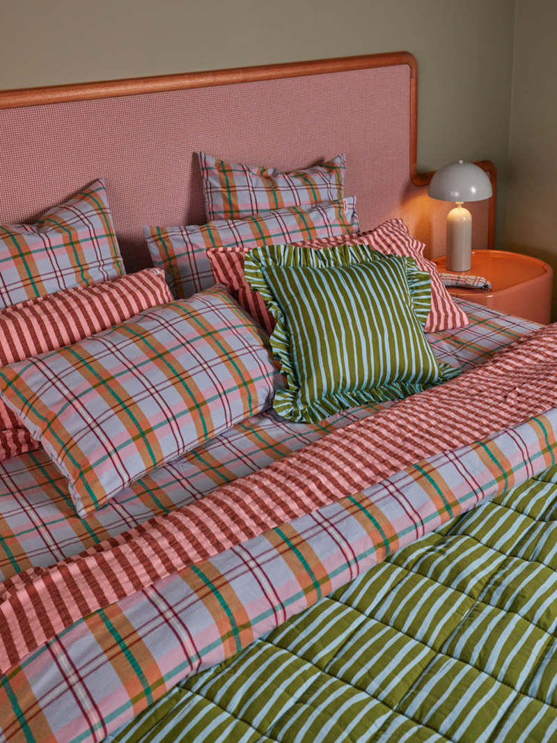 Mosey Me Confetti Plaid Standard Pillowcase Set