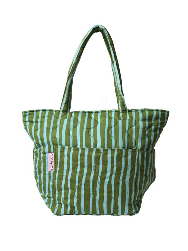 Mosey Me Strokes Quilted Tote Bag Mosey Me Strokes Quilted Tote Bag