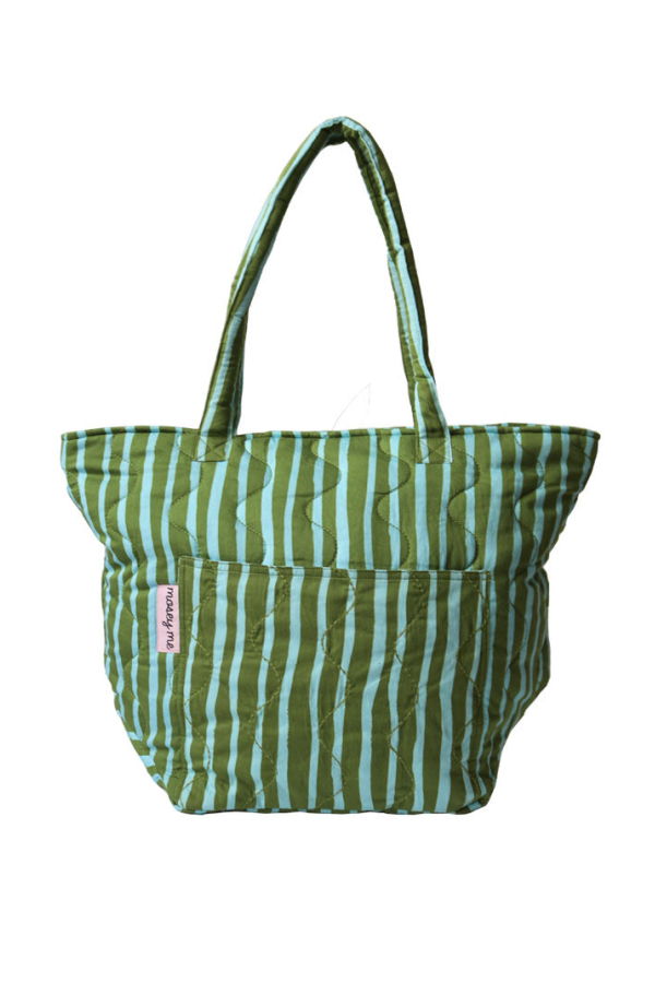 Mosey Me Strokes Quilted Tote Bag