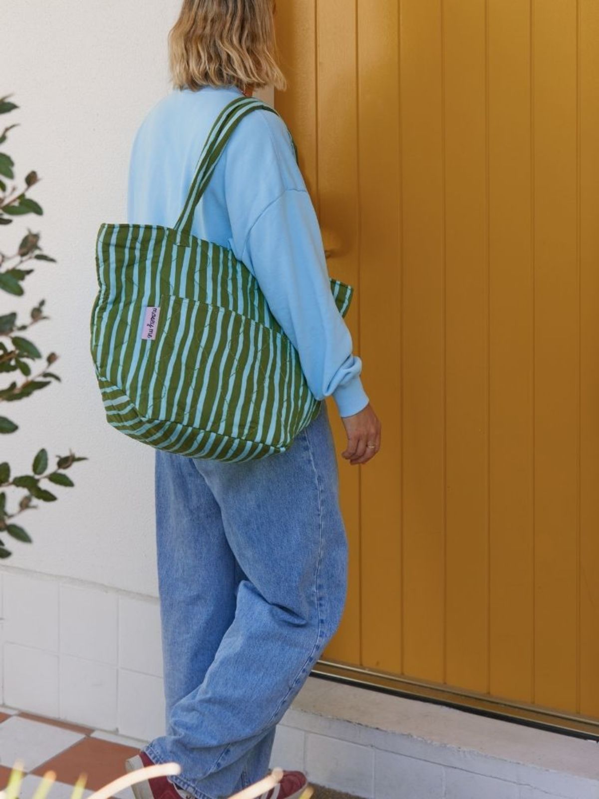 Mosey Me Strokes Quilted Tote Bag - Image 2 of 5