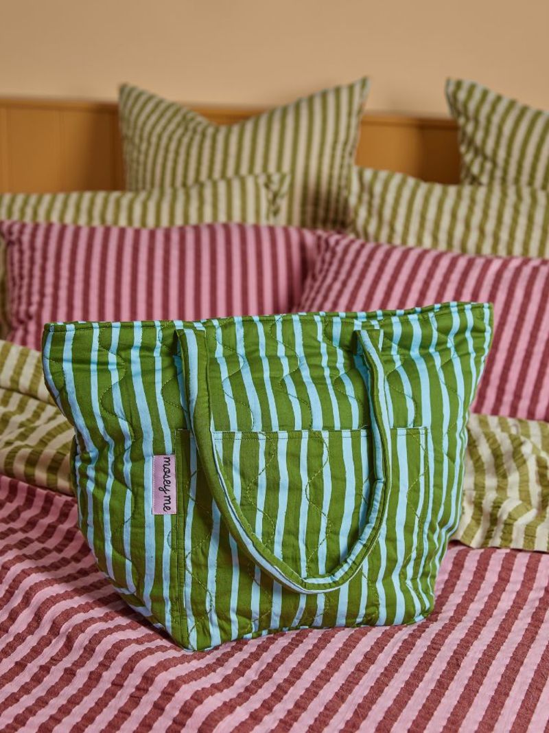 Mosey Me Strokes Quilted Tote Bag