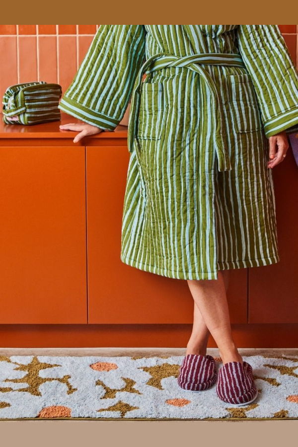 Mosey Me Strokes Quilted Robe