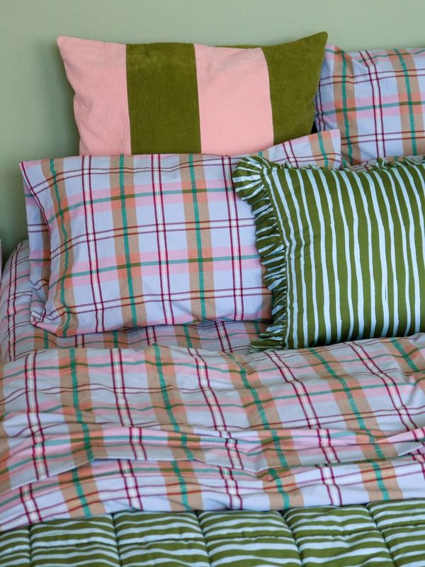 Mosey Me Strokes Ruffle Cushion