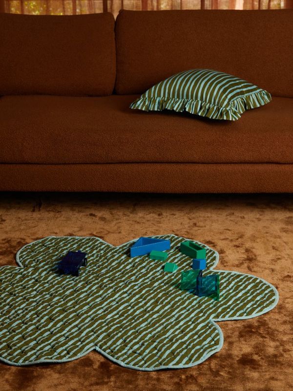 Mosey Me Strokes Ruffle Cushion