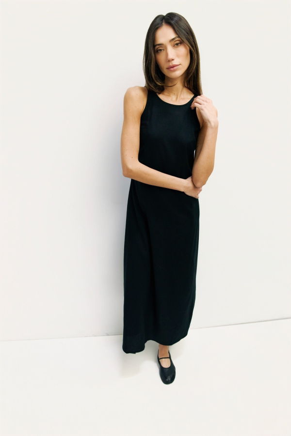 Azalea Campbell Linen Blend Midi Dress