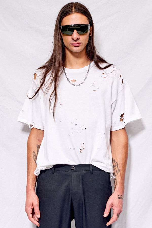 Assembly Distressed T-Shirt - White