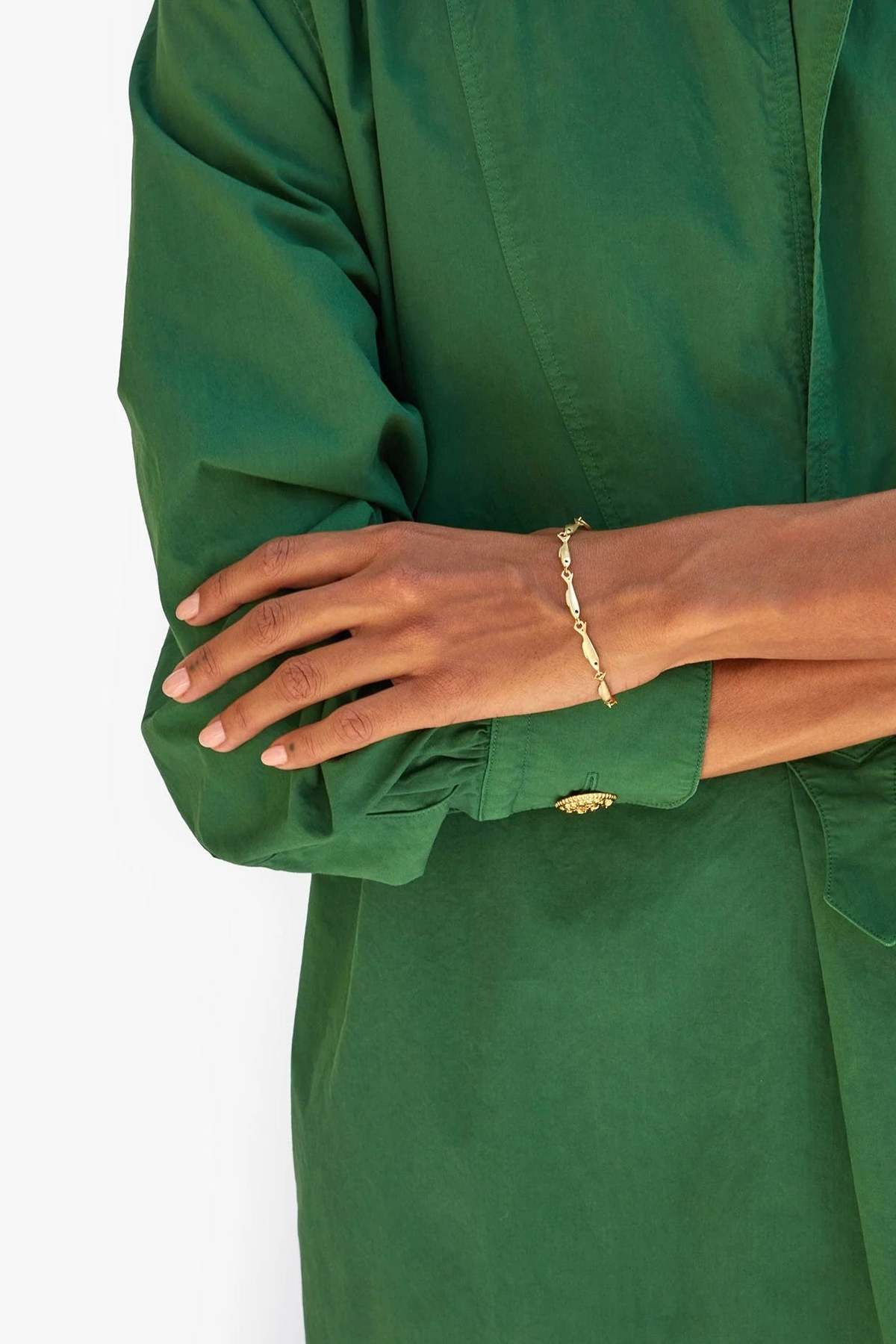 Clare V. Sardine Chain Bracelet - Gold - Image 2 of 2